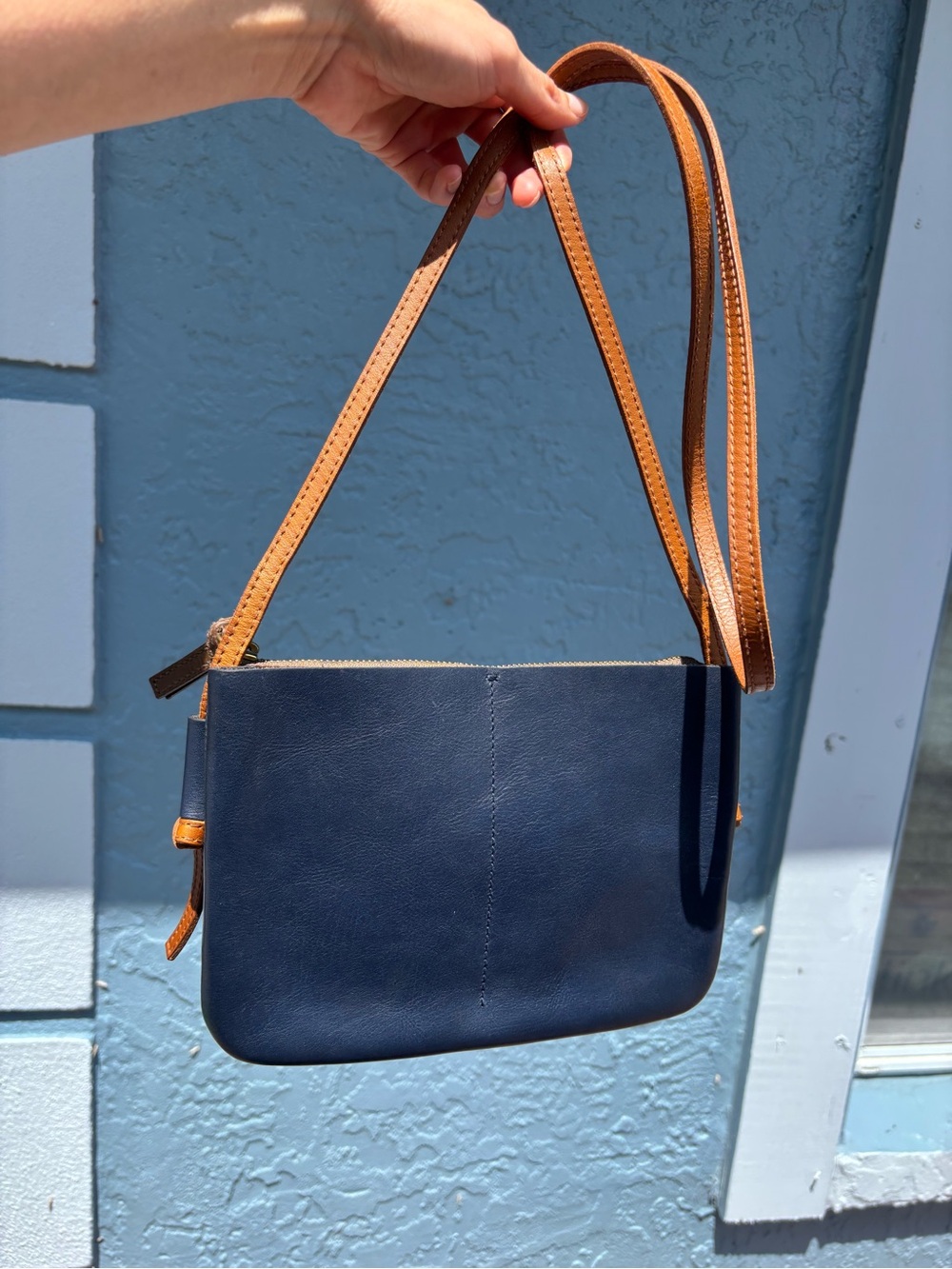 Madewell The Knotted Crossbody bag in Navy and Brown